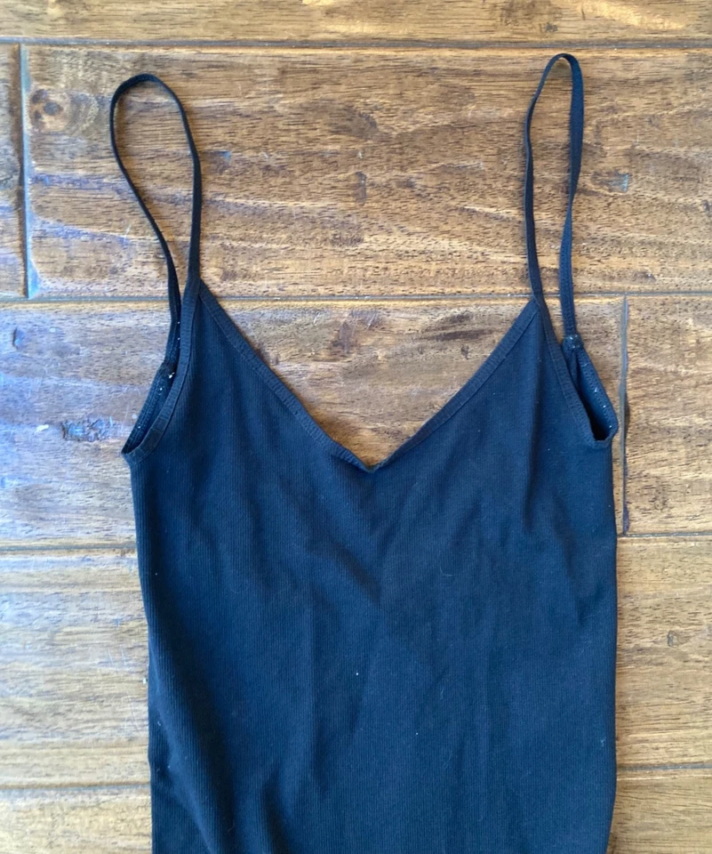 Mono largo Free People íntimamente sin costuras negro XS/S Foto 3 de 4