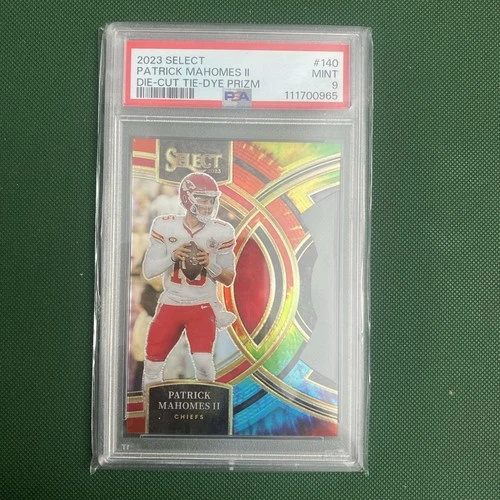 2023 Panini Select Patrick Mahomes II #140 Die Cut Tie Dye Prizm /25 PSA 9