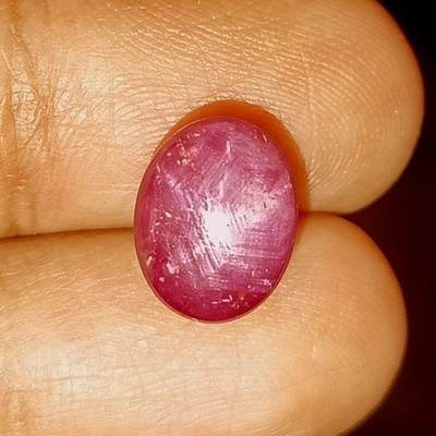 10 Carat Natural Unheated Star Ruby 6 rays Oval Cut Loose Gemstone 9.3X11.8 mm