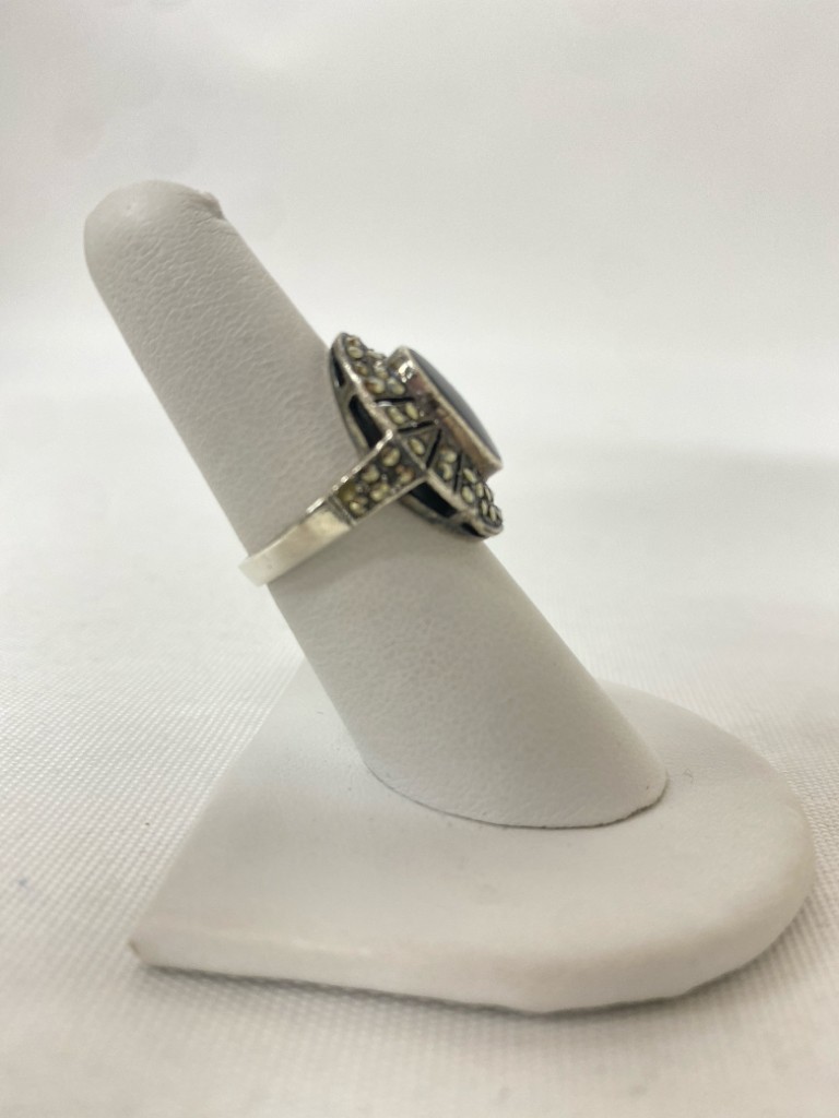 Silver Black Sterling Silver Ring - image 2