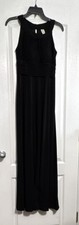 Sangria Women's Black Sleeveless Long Maxi Dress Size 6 Regular Ruched Accent