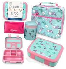 Bento Box with Stainless Steel Food Thermo for Hot Food or Soup, Cat Mermaid