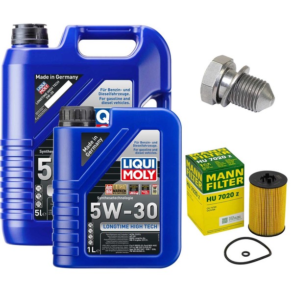 MotoröL Filter Set 5W-30 Liqui Moly 6 Liter + Schraube FüR Skoda VW Passat 2.0-image