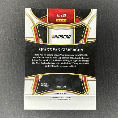 Shane Van Gisbergen 2024 Panini Select Trackside Prizm Red & Blue #229 #03/25 - Picture 3 of 3