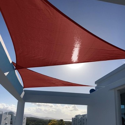 UV Block Sun Shade Sail Triangle Canopy for Patio Lawn
