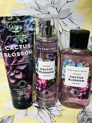 Bath & Body Works Cactus Blossom Mist, Body Cream & Body Wash 3 PC Set New!