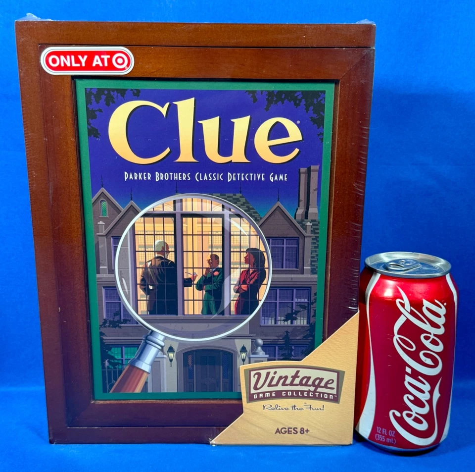 CLUE Game - Vintage Game Collection - WOOD BOOKSHELF Wooden Box 2009 SEALED NEW - Image 2 of 4