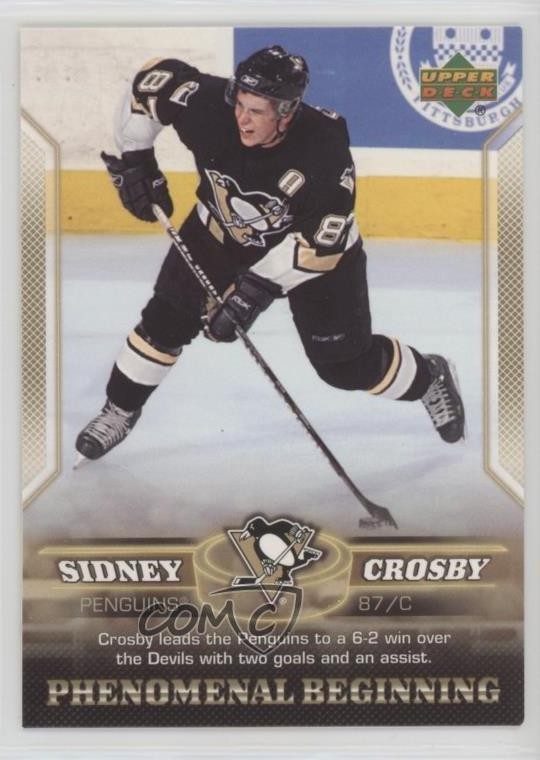 2005-06 Upper Deck Phenomenal Beginning Gold Sidney Crosby #16 Rookie RC d9r