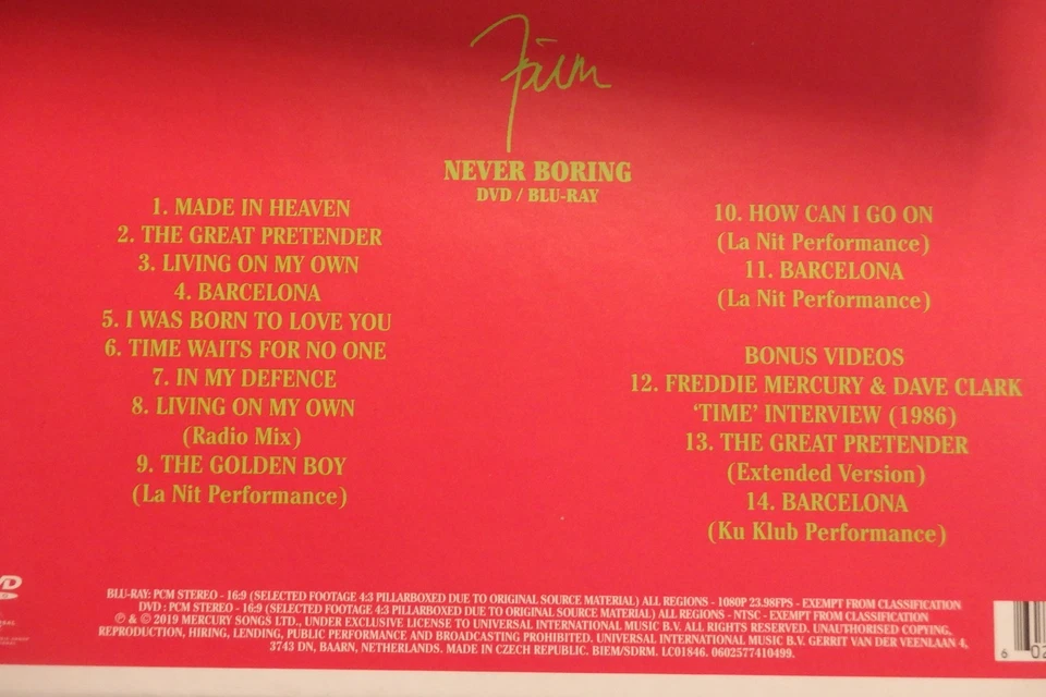 FREDDIE MERCURY - Never Boring - Lim. 3 CD/DVD/BluRay-Box Mercury 2019 - - Bild 3 von 3