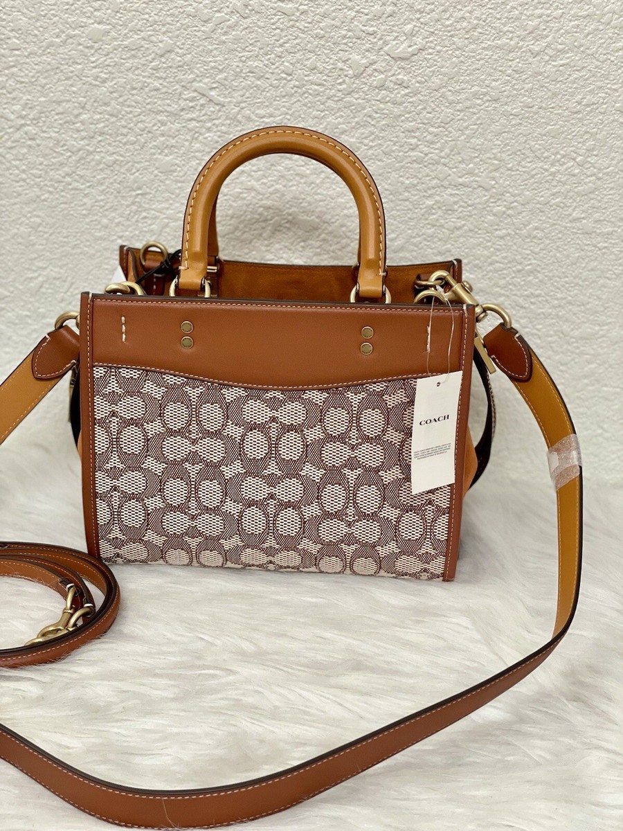 バッグ COACH Signature shoulder bag accessory COACH SIGNATURE JACQUARD ROGUE 25 NWT C6444 Retail:$675 Dust Bag