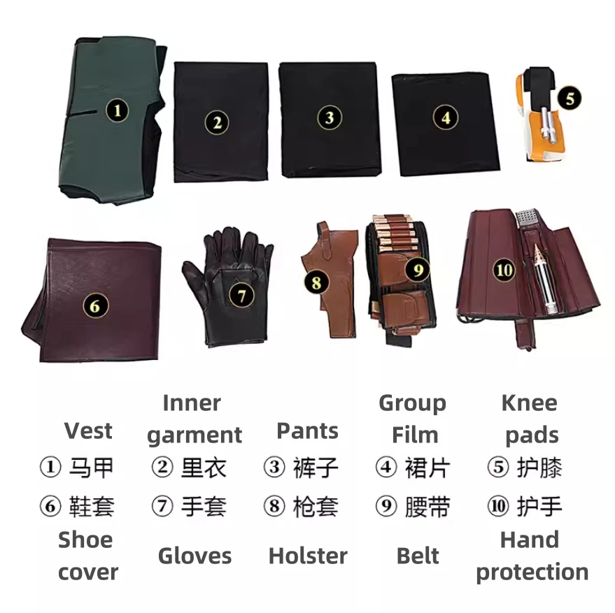 Película Star Wars Boba Fett Chaleco Pantalones Personalizado Conjunto Completo Disfraz Juegos con disfraces Foto 4 de 4