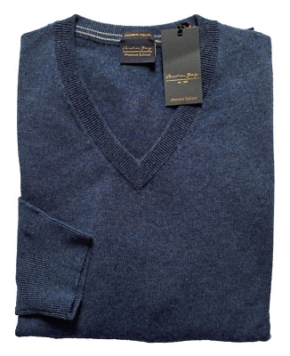 Christian Berg Pullover 3XL ca.56 Wolle 95% Cashmere Feeling m.blau UVP99,99 