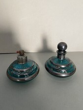 Set da Toilette Vetro E Argento Vintage