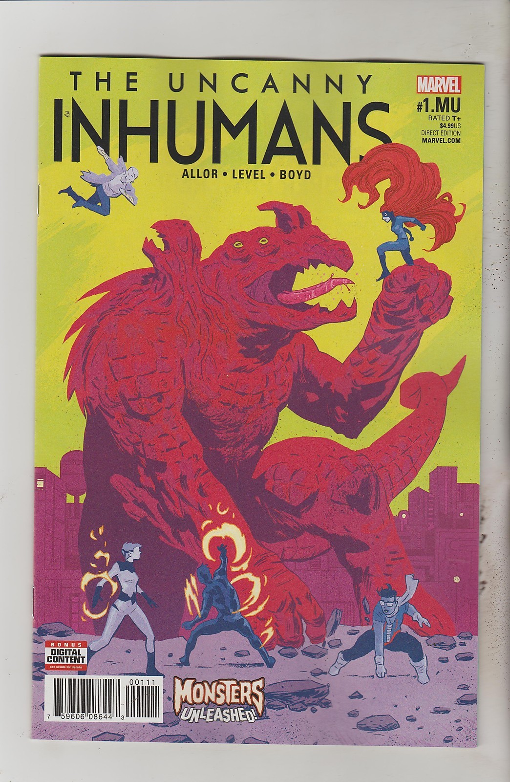 MARVEL COMICS UNCANNY INHUMANS #1 MU APRIL 2017 MONSTERS UNLEASHED 1ST PRINT NM