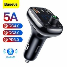 Baseus Car FM Transmitter USB Type C QC 4.0 Charger Bluetooth 5.0 MP3 Player Kit