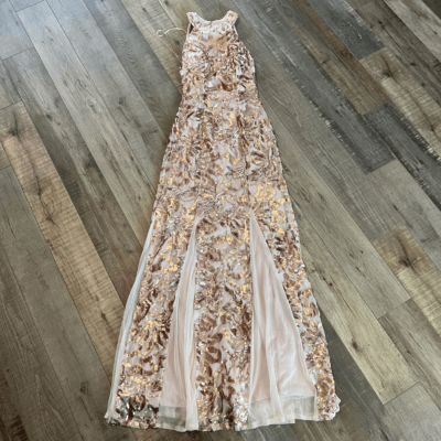 Morgan & Co Prom Dress Rose Gold Pink Size 1 | eBay
