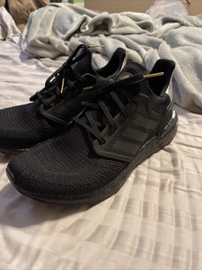 Adidas Ultraboost 20 Mens FY2901 Black Gold Metallic Primeknit Shoes Size  10.5 | eBay