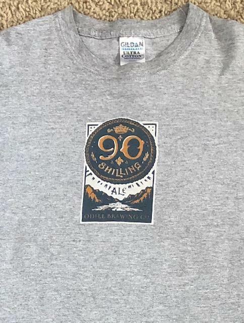 Odell Brewing Company 90 Shilling Ale Gray T-Shirt Size