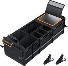 X-Large Car Trunk Storage Box Cargo Organizer for Cars SUV with Lid & Cooler Bag