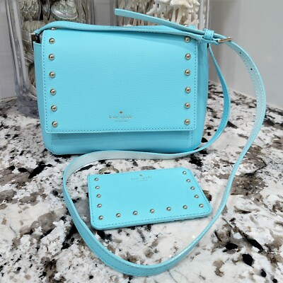 Kate Spade Shoulder Crossbody + Bitsy Wallet Atoll Blue Sanders Place Avva NWT