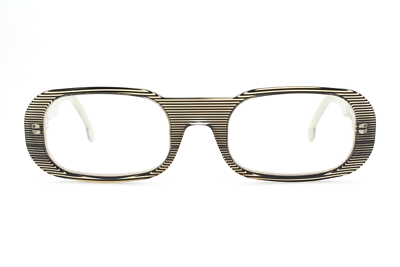 Rare Authentic Michel Henau M4 E36 49mm Gray Black Striped Frames