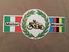 STICKER ADESIVO,VINTAGE,ANNI 70/80 MOTORI MINARELLI MOTO MONDIALE RACE