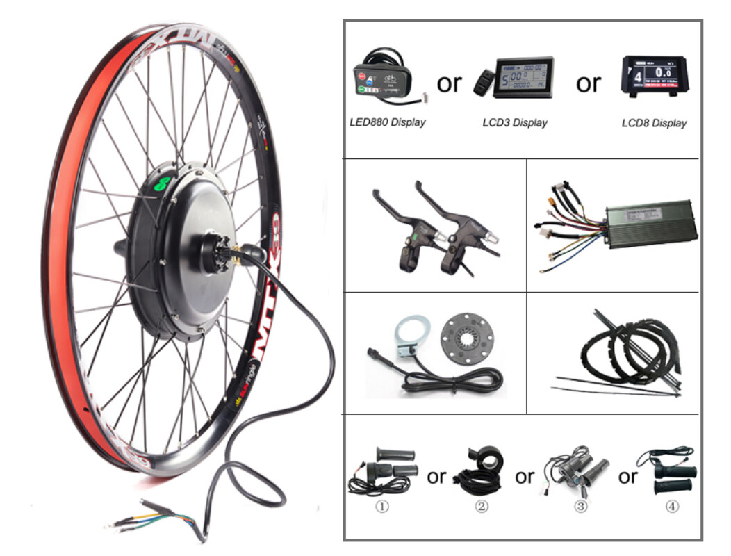 48V 1500W Electric Bike Rear Hub Motor Wheels MTB Ebike Bicycle