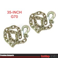 2pc 516 X 35 Trailer Safety Chain For Towing With Forged Hook 18800lbs