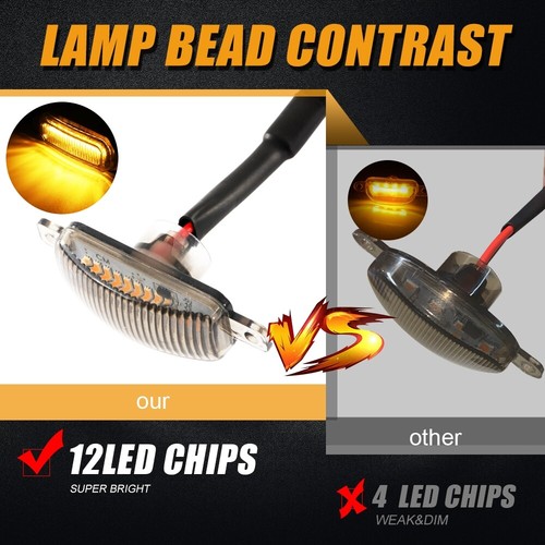 5X Smoked LED Front Grille Running Lights For Chevy Silverado 1500 Raptor Style - Foto 6 di 12