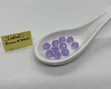 Swarovski 5000 8mm Round Crystal Beads Violet Lot of 10 Vintage