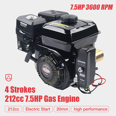 212cc 7.5 HP Electric Start Horizontal Engine Go Kart Gas Engine Motor 4-Stroke