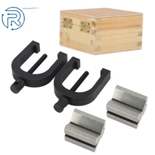 Hardened Steel 90 Degree Angle V-Block & Clamp Set 1-5/8" ×1-1/4" × 1-1/4"