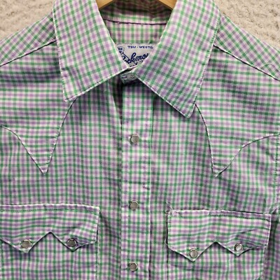 Vintage Rockmount Ranch Wear Mens Shirt Small Pearl Snap Western