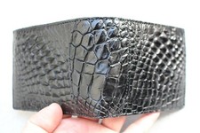 Genuine Crocodile Leather SKIN Men's Money Clip WALLET Black