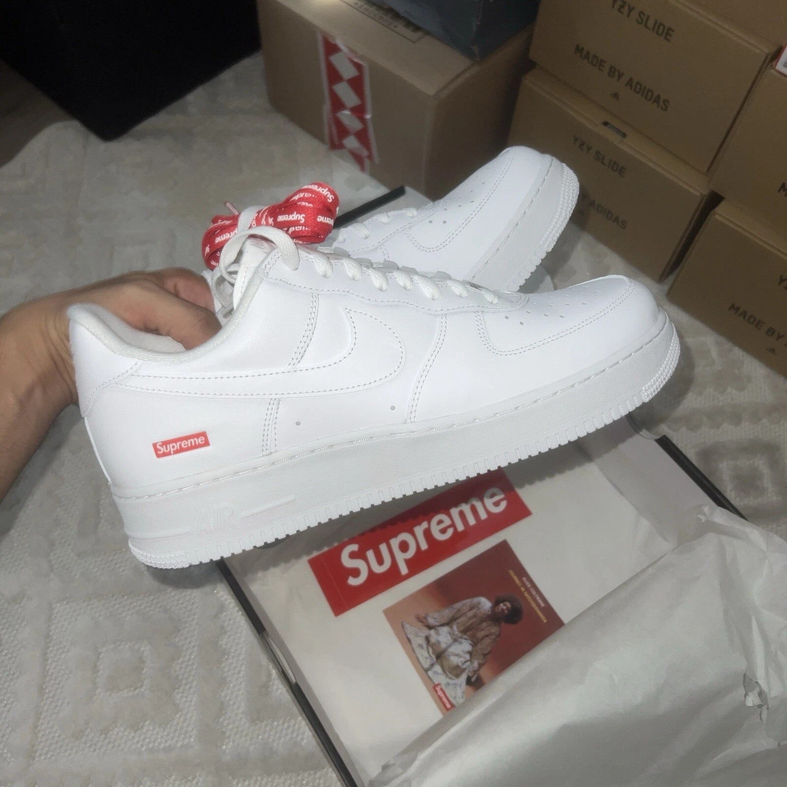 Nike Air Force 1 Low Supreme blanc CU9225 100 homme taille 12   Livré dès que possible ! ?