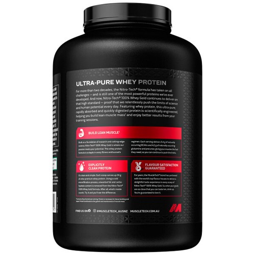 MuscleTech Nitro Tech 100% Whey Gold Protein - Picture 15 of 20