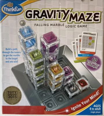 ThinkFun Gravity Maze Marble Run Brain Game STEM Toy Boys Girls 100% COMPLETE