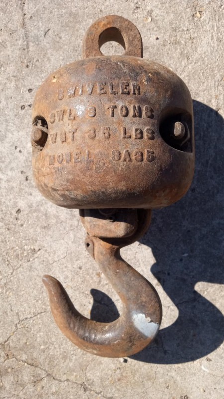 3 Ton Swivel Crane Hook Block 6,000 lb WLL Heavy Duty Rigging Hoist Industrial
