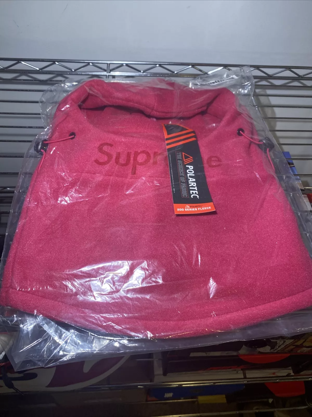 SUPREME POLARTEC BALACLAVA (MAGENTA) FW21 BOÎTE NOUVELLE ÈRE LOGO MOHAIR BEANIE