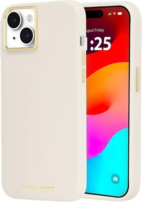 Case-Mate iPhone 15 Plus Case - Silicone Beige [12ft Drop Protection]
