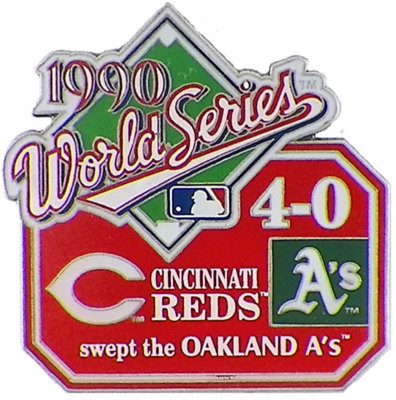 1990 World Series Commemorative Pin - Reds vs. A's - Limited 1,000