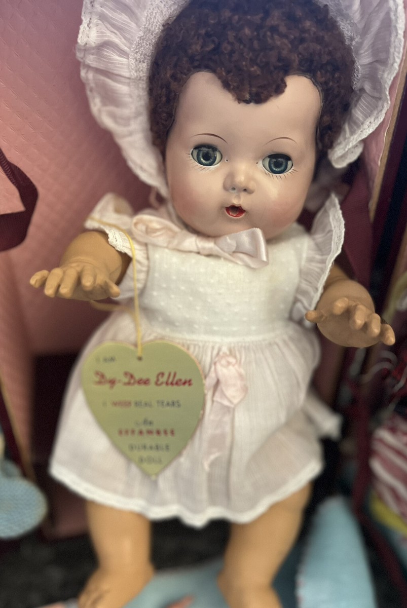 Gorgeous 1950 13” American Character Tiny Tears Baby Doll Caracul