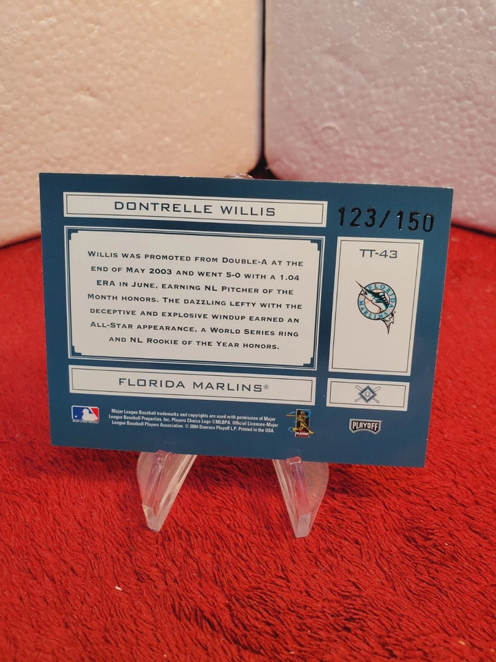 2004 Absolute TOOLS OF THE TRADE #/150 Dontrelle Willis Florida Marlins - Image 3 of 3