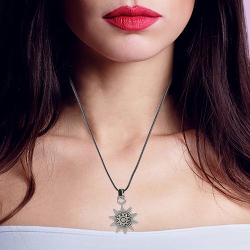 Chain Necklace Elegant Necklace Dangle Necklace Carved Chunky Pendant - Picture 10 of 12