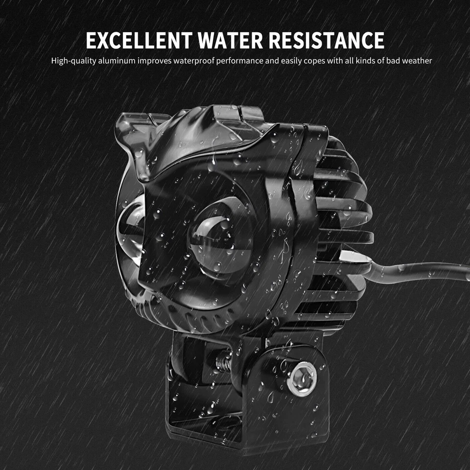 12-85V Led Worklight Front Headlight Scooter Spotlight Fog Light Owl For Motor U Foto 4 de 4