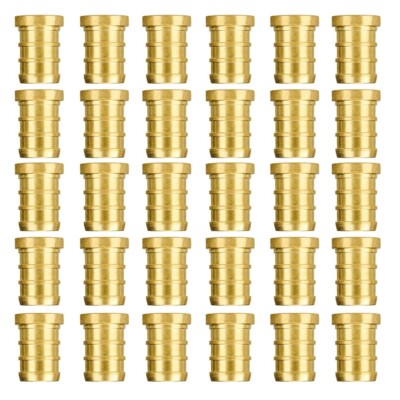 30PCS PEX 1/2 INCH PLUG (END CAP) BARB BRASS CRIMP FITTINGS F1807 (LEAD-FREE)