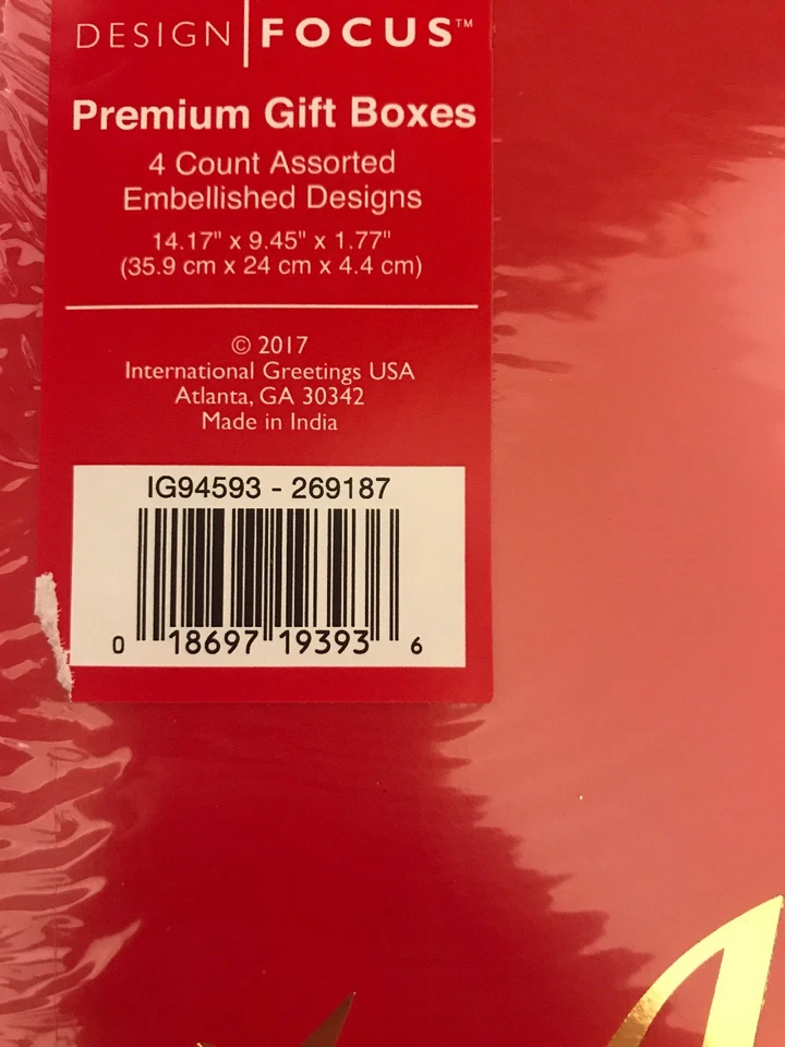 Juego de 2 Cajas de Camisa para Navidad Papá Noel Copos de Nieve 14.17 "x 9.45" Foto 3 de 4