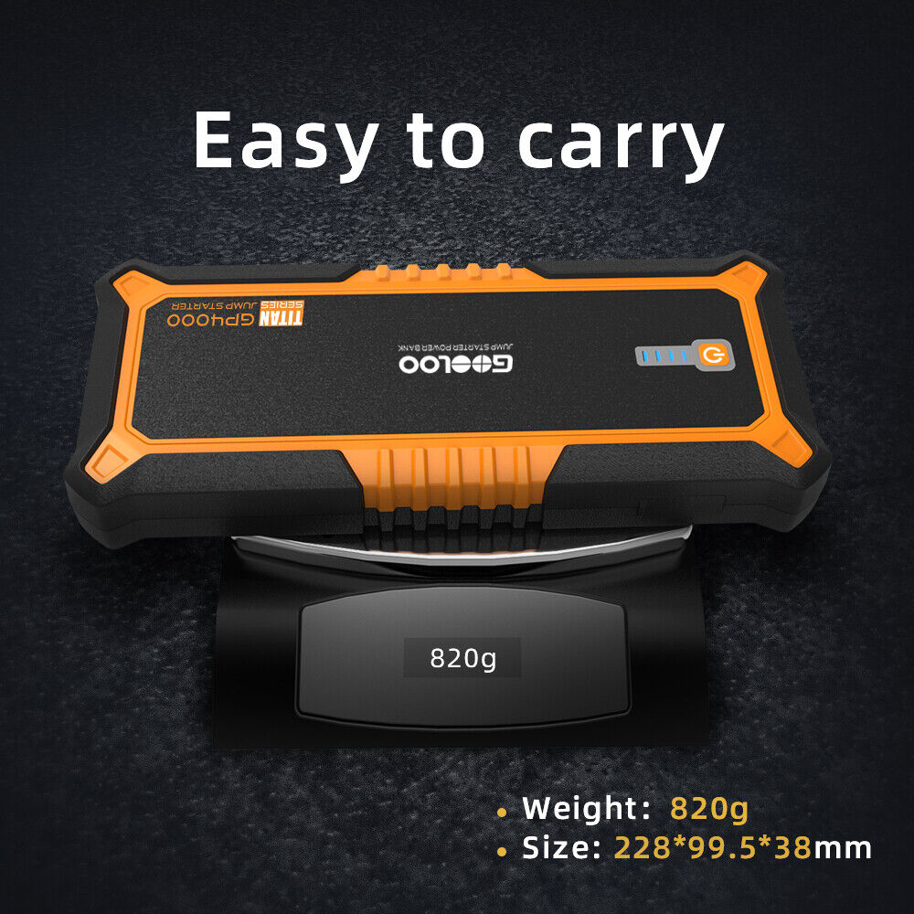 GOOLOO 4000A Peak 26800mAh Car Jump Starter Battery Charger Portable Power  Bank