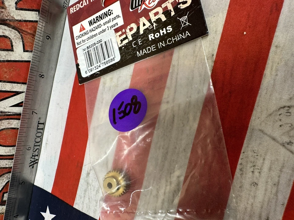 REDCAT RACING BS205-030 PINION GEAR: 27-Tooth NewInPack USA Shipped - Image 2 of 3