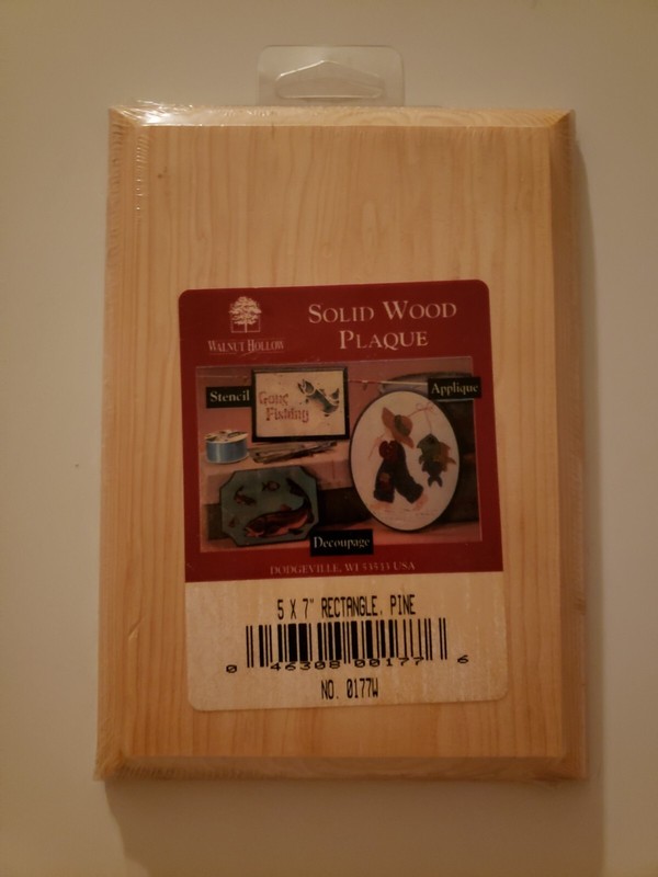 Solid Wood Plaque, 5 X 7" Rectangle. Pine